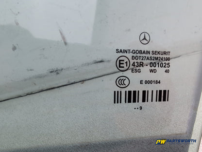 Mercedes-Benz E220 E-Class W212 Saloon Door Glass Rear Lh Passenger Side Tinted - photo 4
