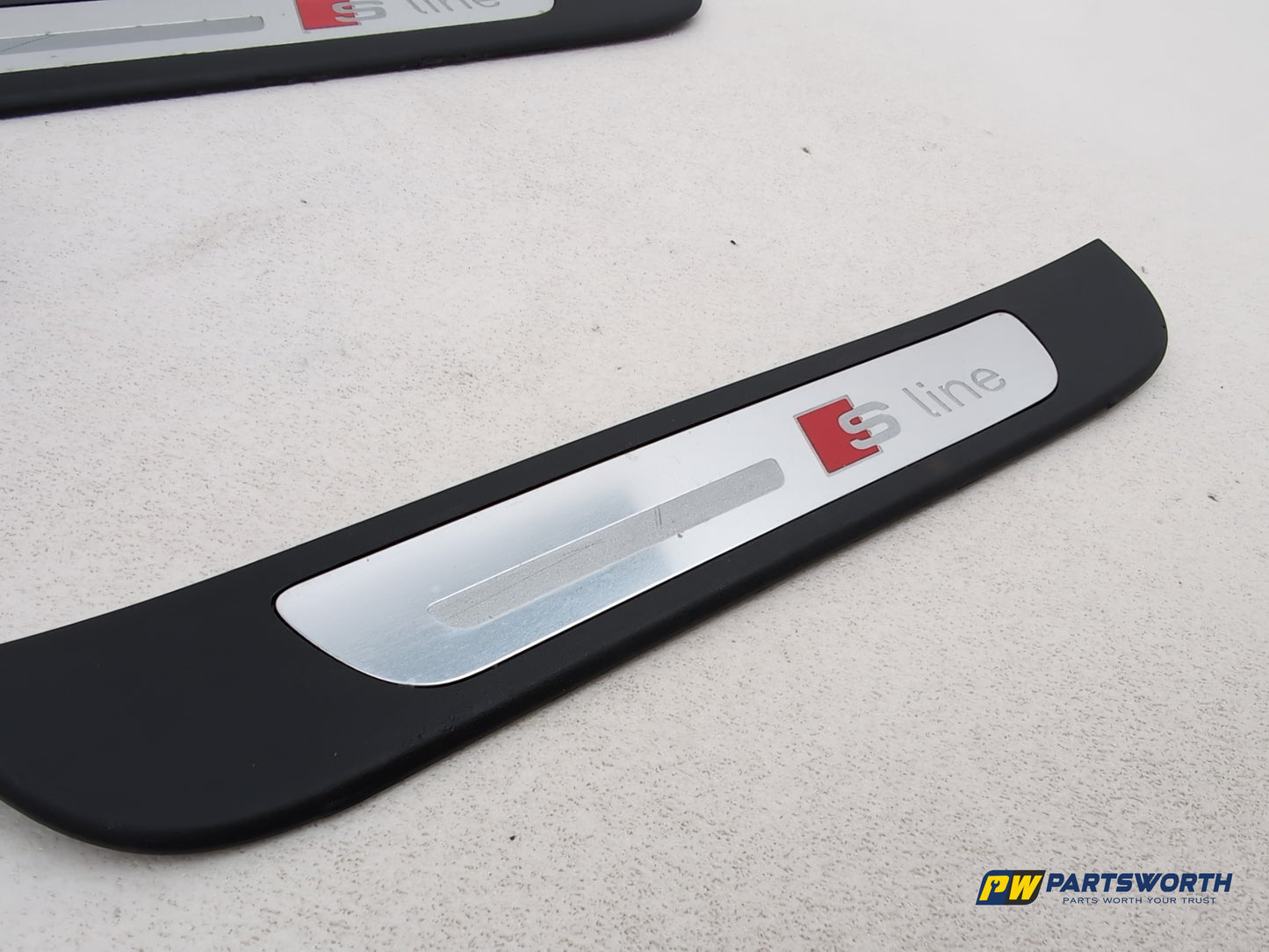 Audi A6 S Line Black Door Sill Trim Plate Set Front And Back 4g0853373 2011-2018 - photo 4
