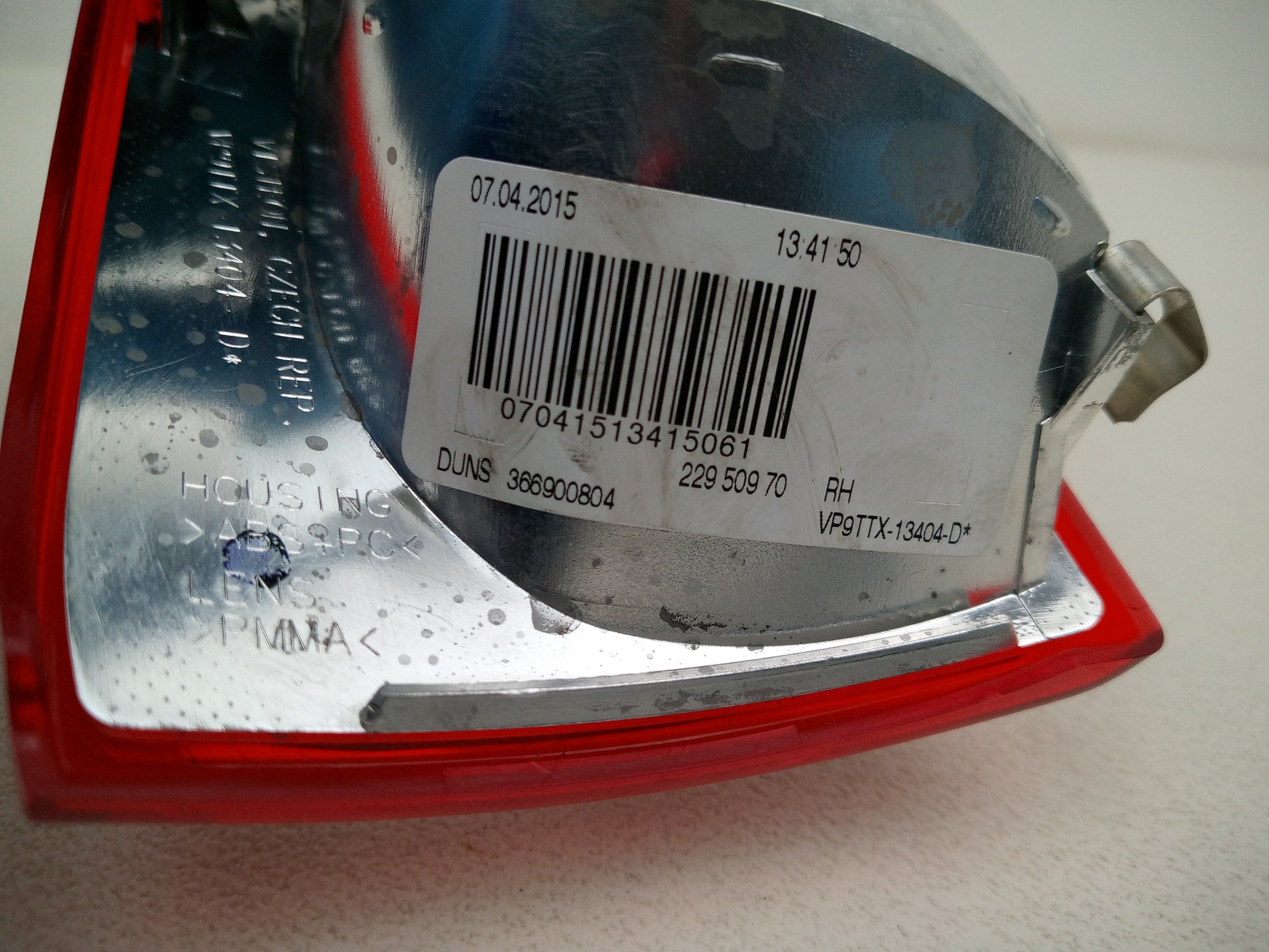 Lamp Assembly Rear Fog RH 6