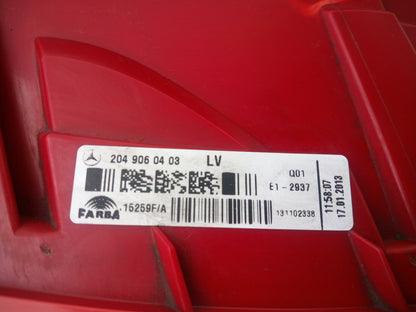 Mercedes C Class Tail Light Rear Lamp N/S 2011-2015 4 Door Saloon Lh 2049060403 - photo 6