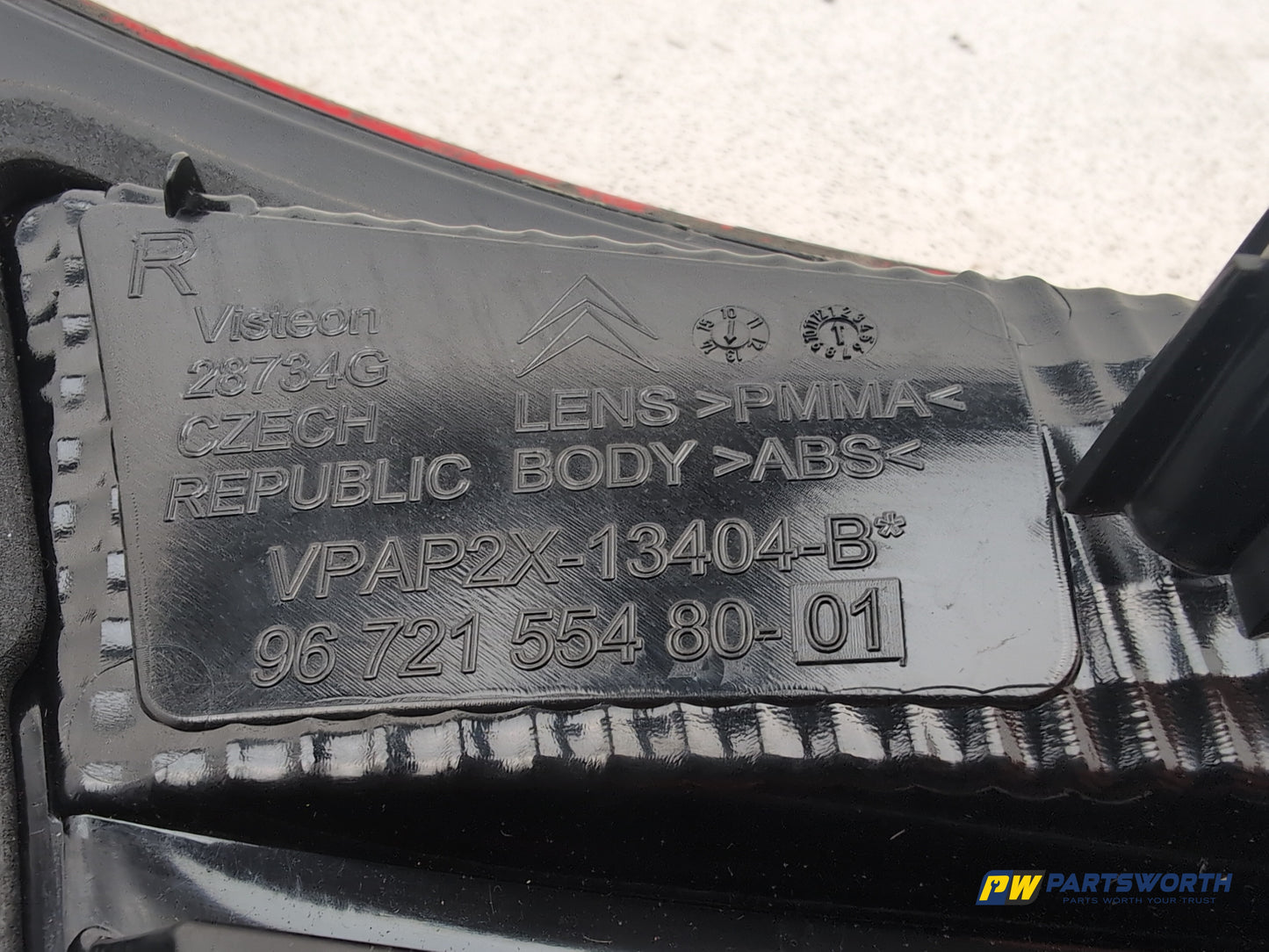 Citroen C4 Vtr+ Hdi Lamp Assembly Rear Inner Rh Driver Side 9672155480 2010-2013 - photo 6