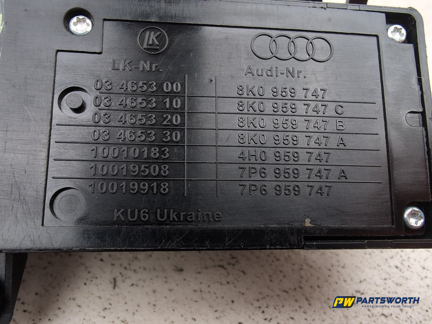 Audi A6 Se Tdi Quattro Auto Front Seat Control Switch Lh Passenger Side - photo 6