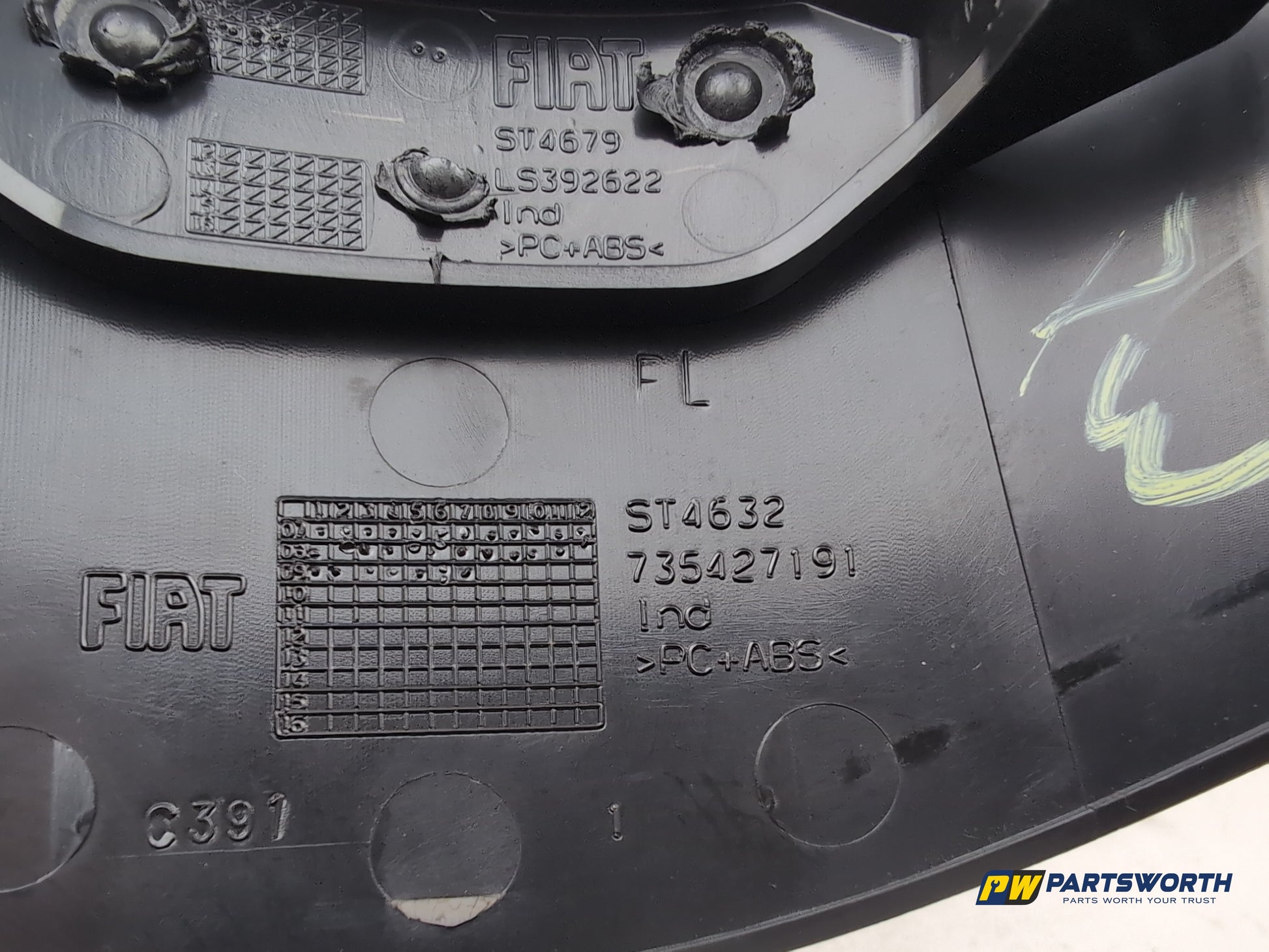 Fiat 500 Pop Steering Column Shroud Upper 735427191 2007-2009 - photo 6