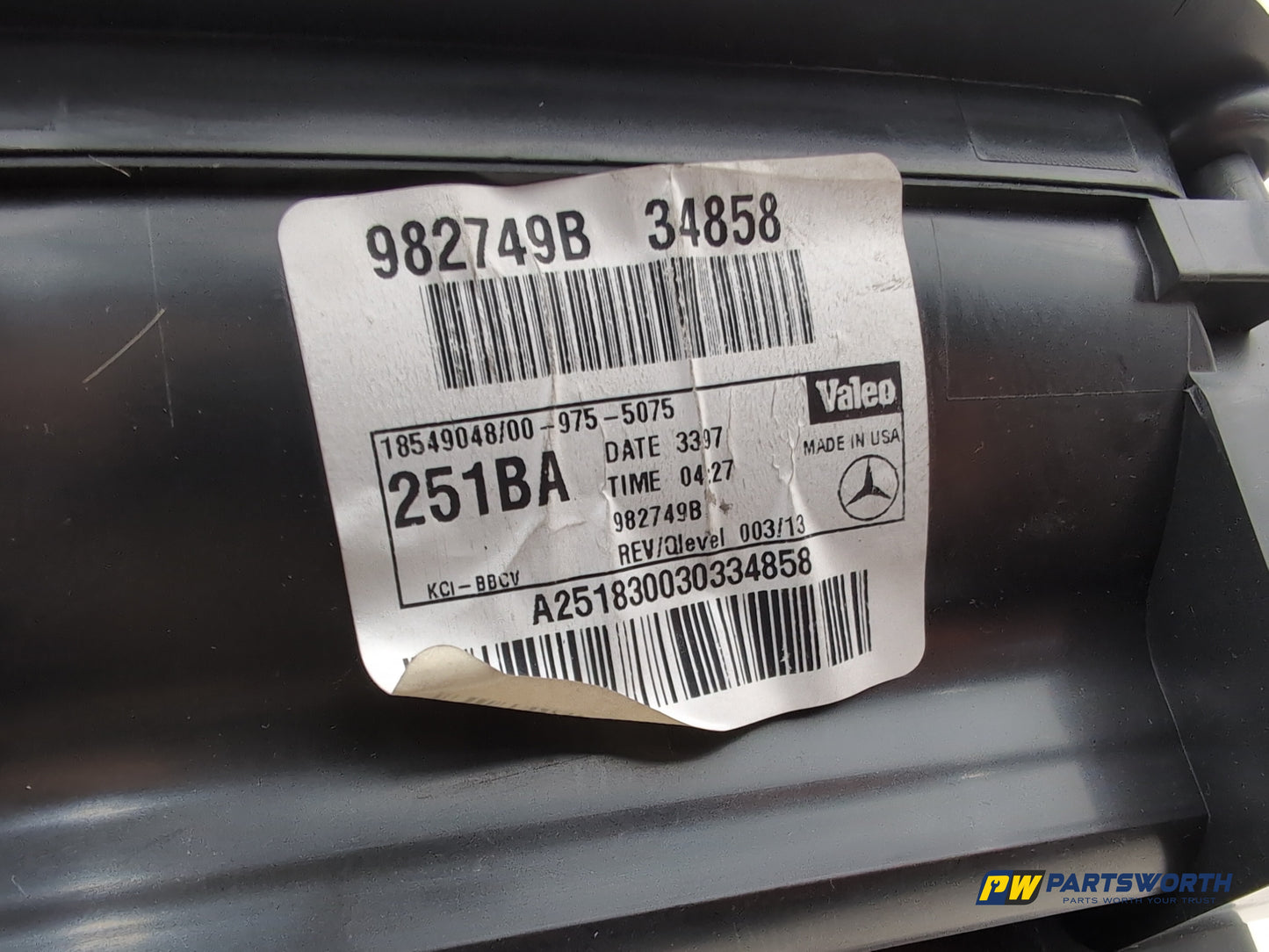Mercedes R320 R-Class W251 Blower Ventilation Duct A251830030 2006-2011 - photo 6
