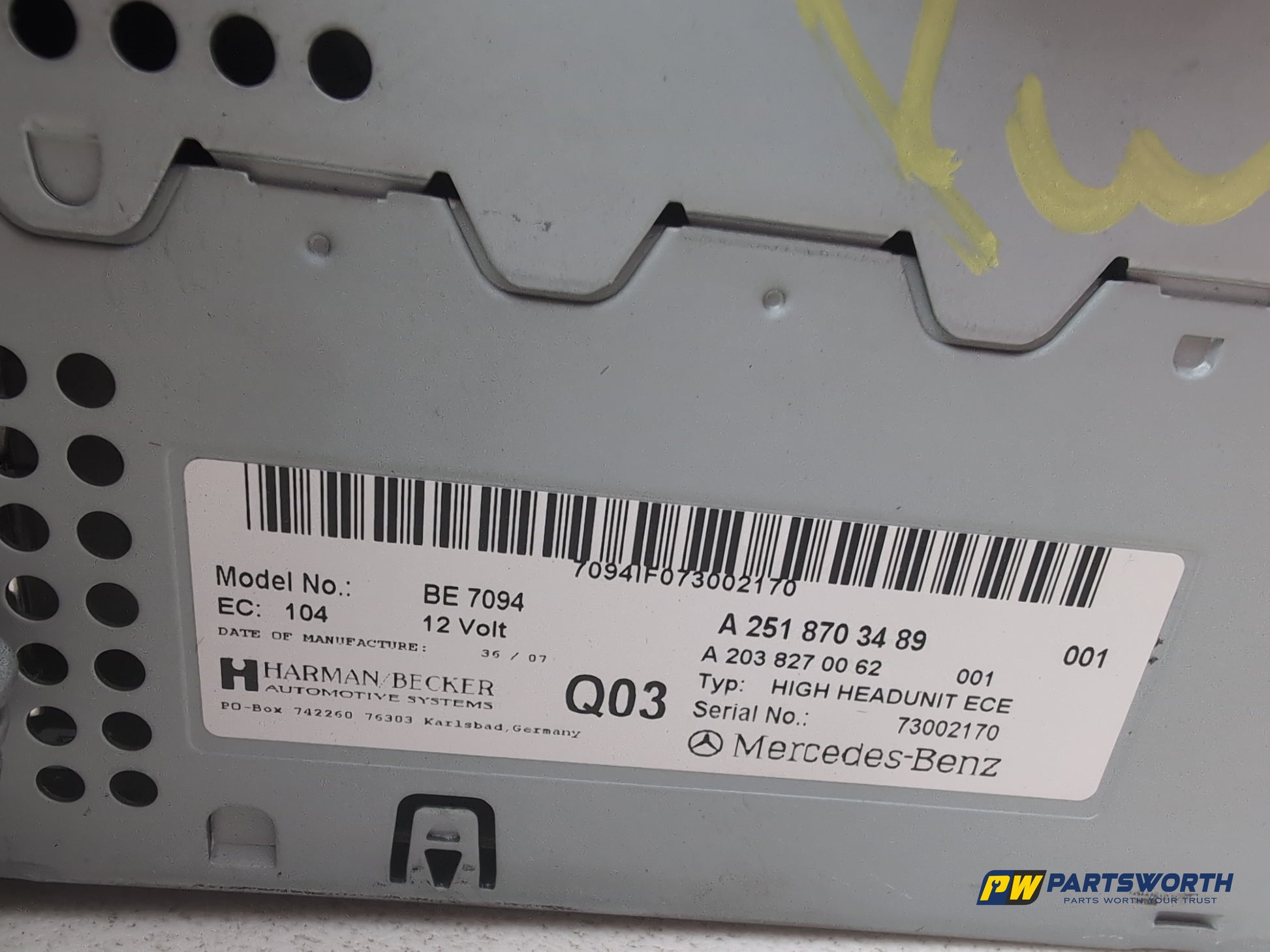Mercedes R320 R-Class W251 Radio Cd Player Sat Nav Unit A2518703489 2006-2013 - photo 6