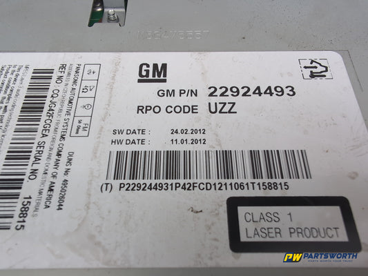 Vauxhall Astra Sri Cdti S/S Radio Head Unit 22924493 2009-2015 - photo 5