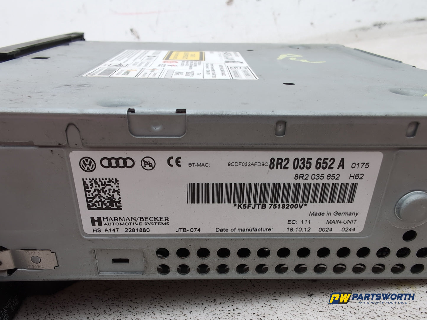 Audi A4 S Line Black Edit Tdi Quat Harman Becker Navigation Cd Head Unit Player - photo 5