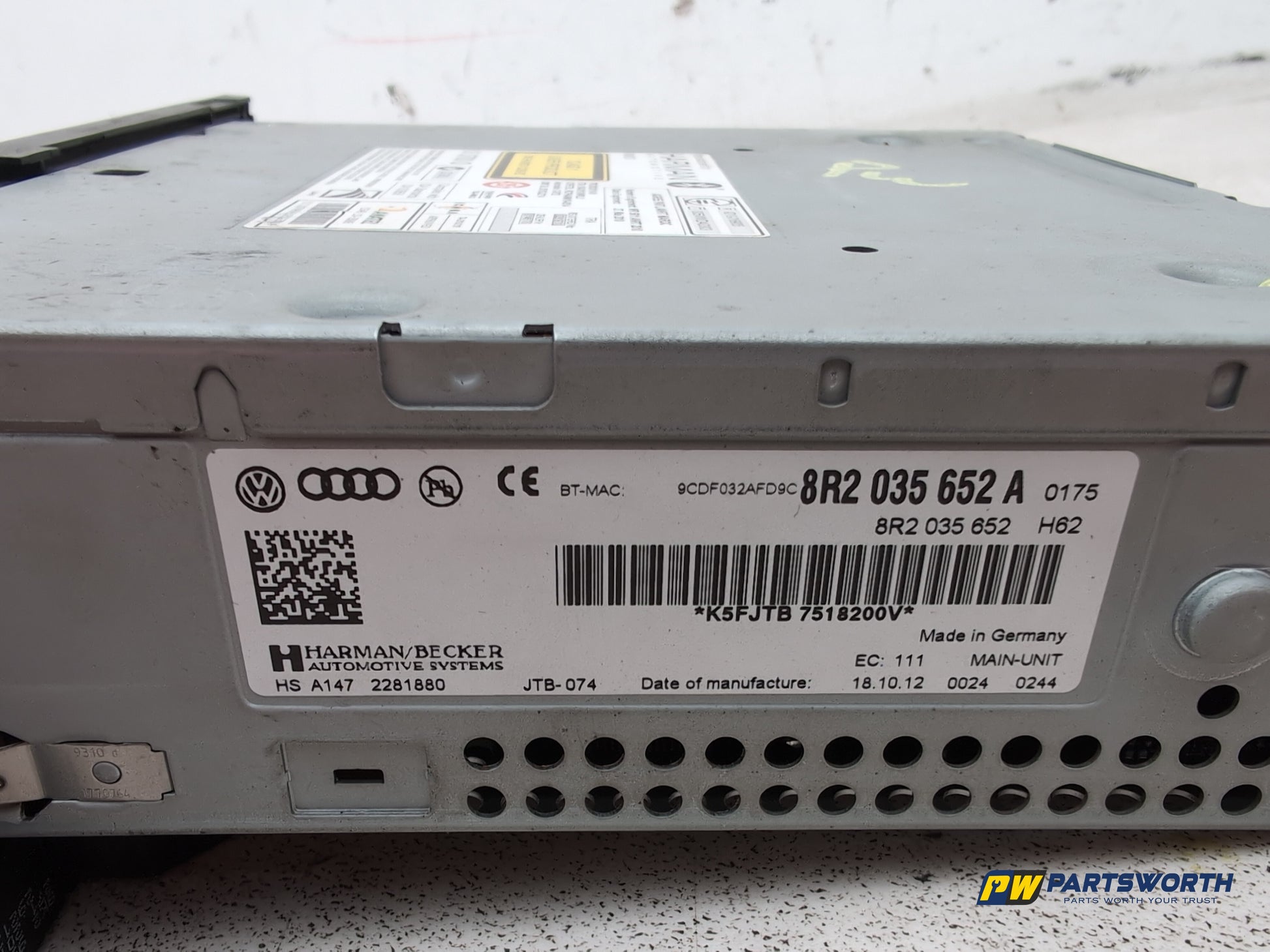 Audi A4 S Line Black Edit Tdi Quat Harman Becker Navigation Cd Head Unit Player - photo 5