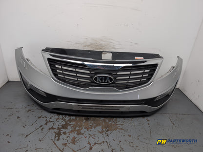 Kia Sportage 3 Sat Nav Crdi Front Bumper Silver 9s 2010-2013 - photo 5