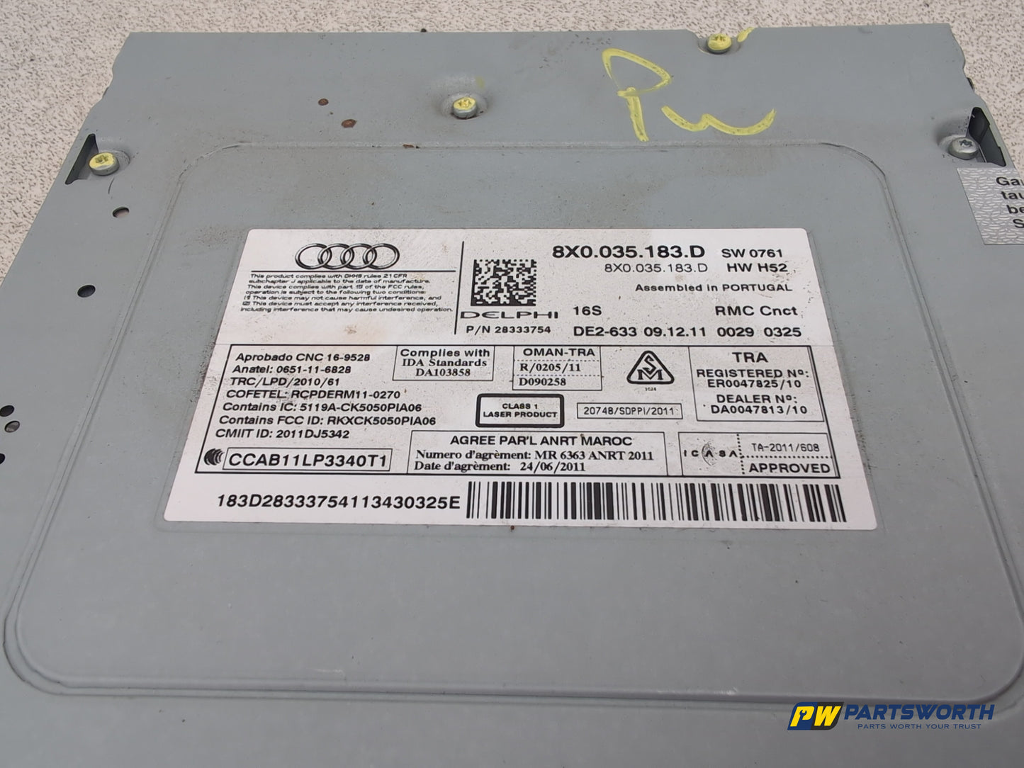 Audi A1 Contrast Edition Tdi Stereo Radio Cd Player Head Unit 8x0035183d - photo 5