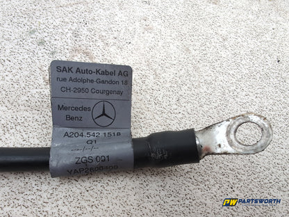 Mercedes-Benz E220 E-Class W212 Negative Battery Terminal Cable A2045421518 - photo 5