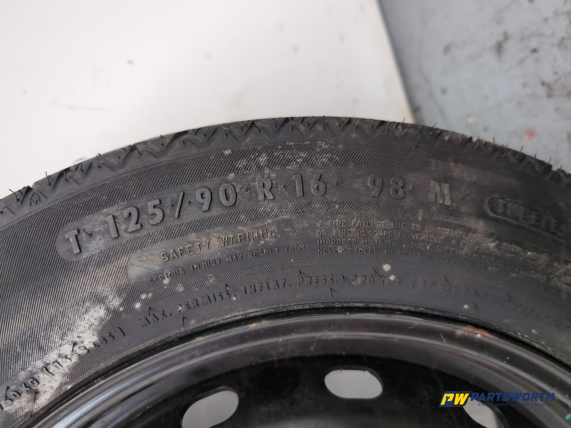 Mercedes-Benz B200 B-Class W245 Space Saver Wheel And Tool Kit 125/90 R16 - photo 5