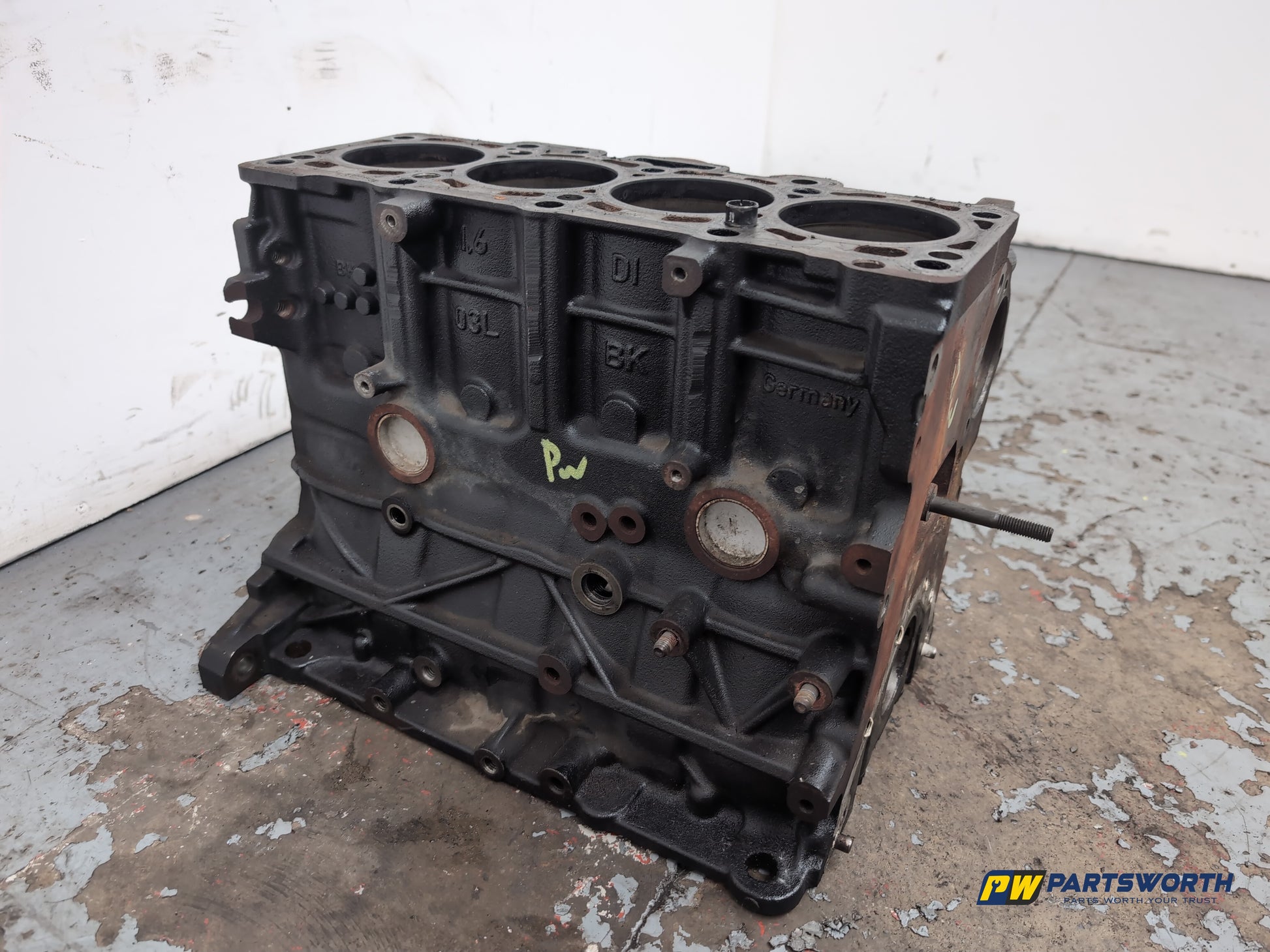 Audi Skoda Seat Vw 1.6l Diesel Manual Engine Block Cayc 03l103021bk - photo 5